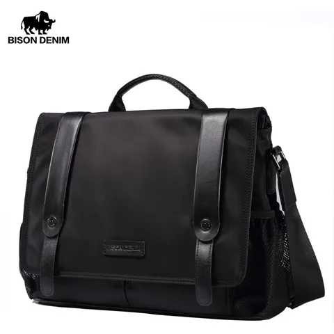 Bolsa de Ombro Algodão à Prova Ocasional para Ipad Bison Denim Homens Dwaterproof Água Masculino Bolsa Mensageiro Portátil Livro Homem W2736