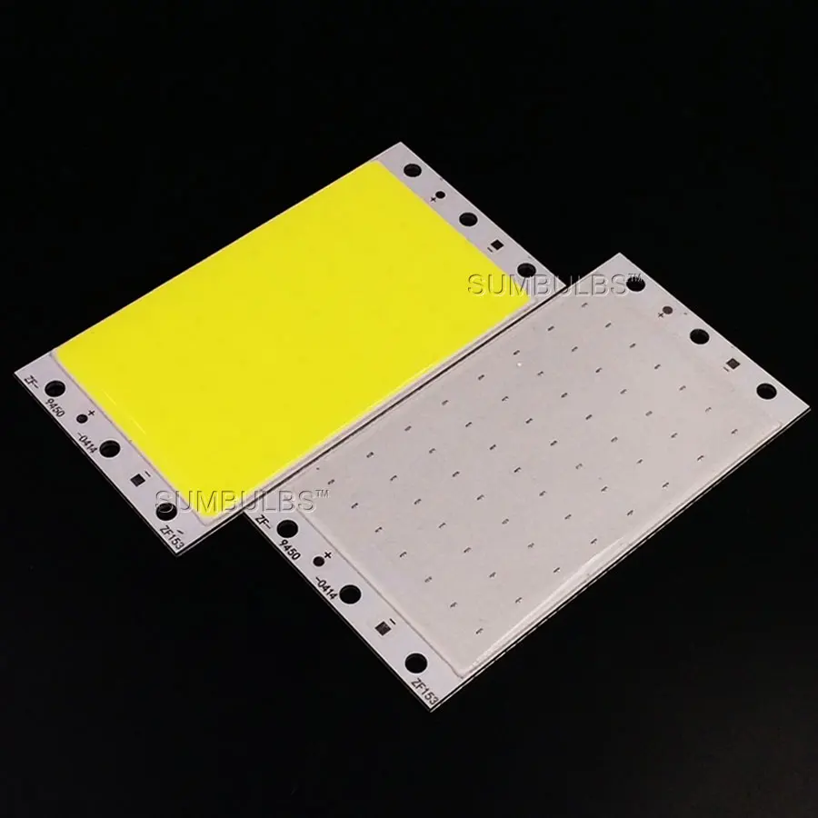 Sumbulbs DIY LED Panel Light 94x50MM 1500LM Ultra Bright Warm Natural Cold White Blue DC 12V 15W COB Board LED Lamp 3