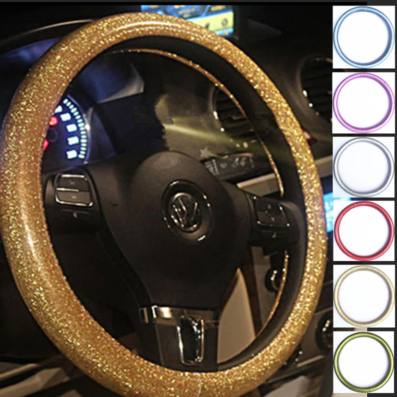 Car steering wheel cover powder flash neon women's four seasons general