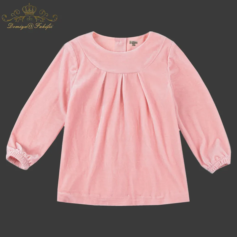 

2019 Spring/Atunm Kid Wear Fashion Brand Children Clothing Princess Pink Velvet Shirts Vestidos Toddler Christmas Baby clothes