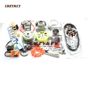 

180cc EGR Big Bore Kit Big Head 61mm Bore High Flow Air Filter & A11 Cam & CDI & Carburetor Scooter Parts for GY6 157QMJ 150cc