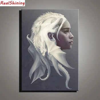

5D Diy Diamond Painting Cross Stitch full Square Diamond Embroidery Game of Thrones picture for room Decor H1325