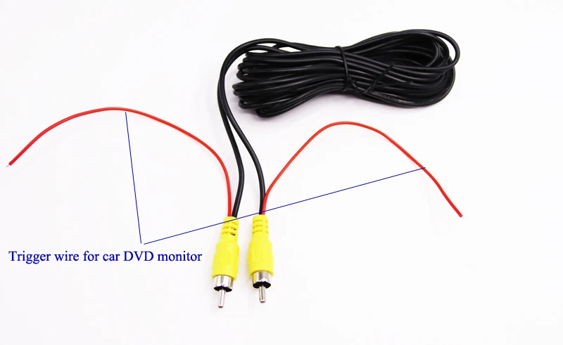 

6m Car RCA CAR Reverse Rear View Parking Camera Video Cable Rear View Video Trigger Wire for All Car Extension Cord