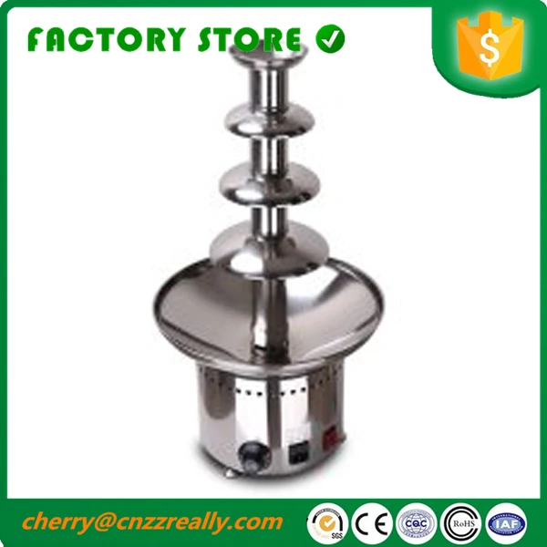 

EU standard four layers of commercial chocolate fountain hot pot waterfall Chocolate Melt With Heating Fondue Machine