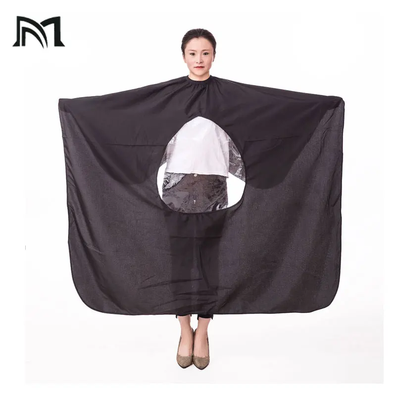 4 Colors Hairdresser Cape Gown Transparent Cloth New Waterproof View Window Hair Cut Hairdressing Barbers Can play cell phon 4 Colors Hairdresser Cape Gown Transparent Cloth New Waterproof View Window Hair Cut Hairdressing Barbers Can play cell phon