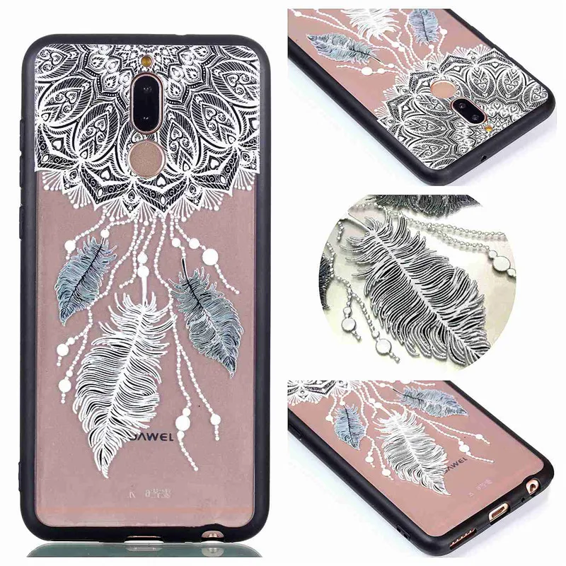 

Relief Case For Huawei Mate 10 Lite Cover Light Oil Cameo Cartoon Flower Unicorn Mobile phone shell Cases Mate 10 Lite