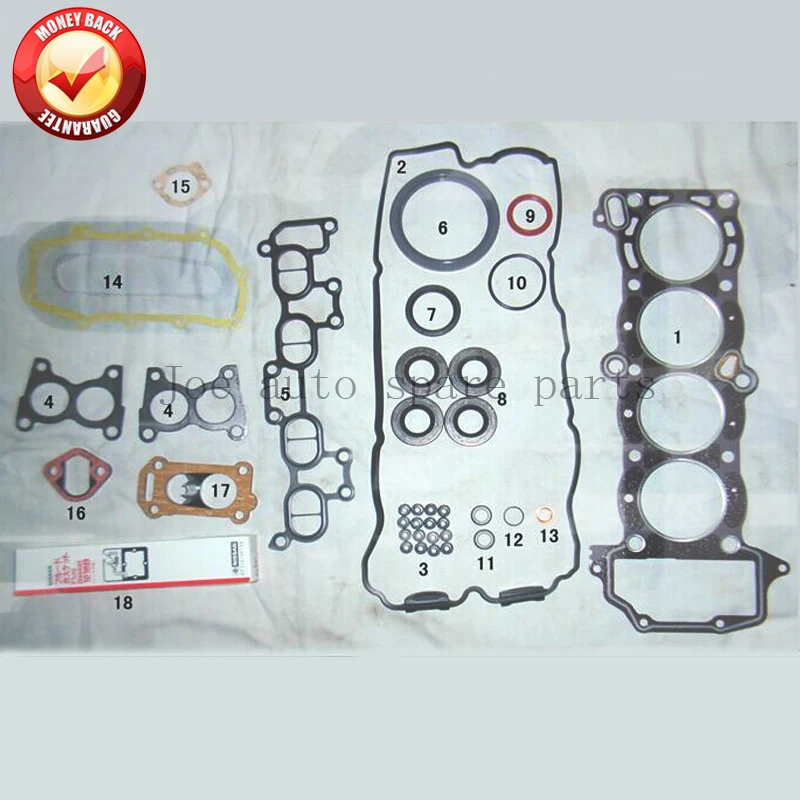 Полный комплект прокладок двигателя GA15DS для Nissan Sunny/Pulsar/NX Coupe (JDM) 90 94 Wingroad van 97 1 5l