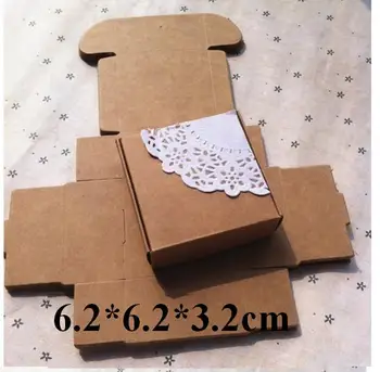 

50pcs New Fashion Paper Box Small Gift Boxes For Jewelry Gift Cheap Jewelry Packaging Box for Necklace 6.2*6.2*3.2cm