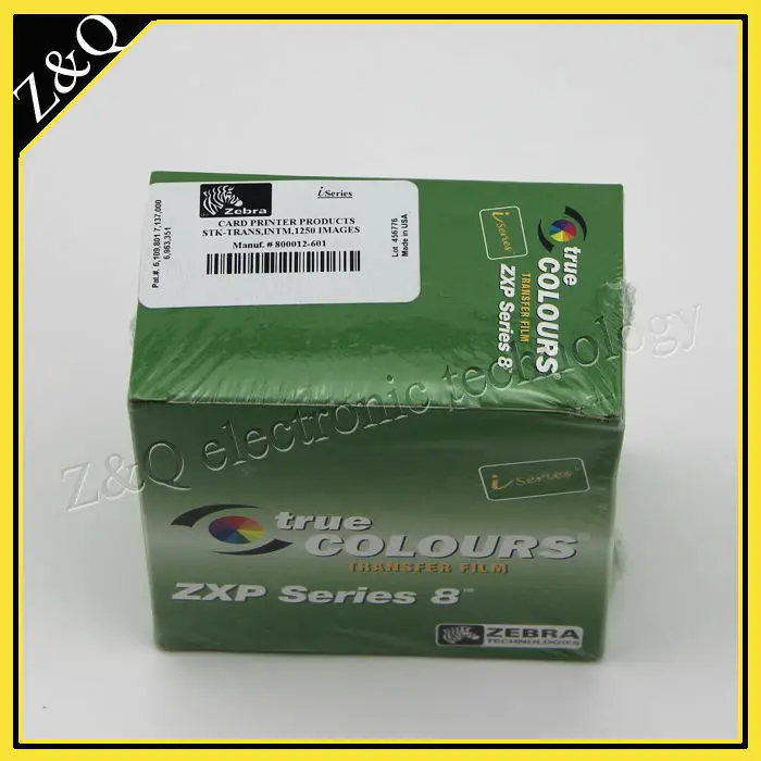 4 шт. цветная лента YMCK Zebra 800012 445 и 2 601 пленка для принтера ID карт ZXP8|card printer ribbon|zebra
