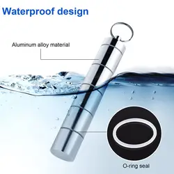 Коробка для таблеток серебряный портативный открытый держатель Органайзер для лекарств с брелком для кемпинга водонепроницаемый