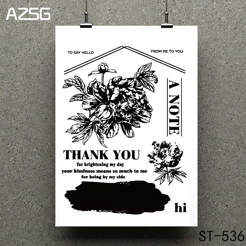 AZSG Blessing of friends прозрачные штампы/печать для скрапбукинга DIY/изготовление
