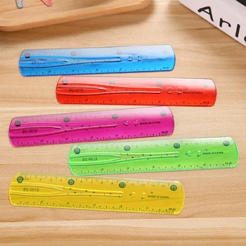 

1PCflexible Soft Ruler multicolour student ruler tape measureOffice School supplies 15cm 6inch Straight Ruler