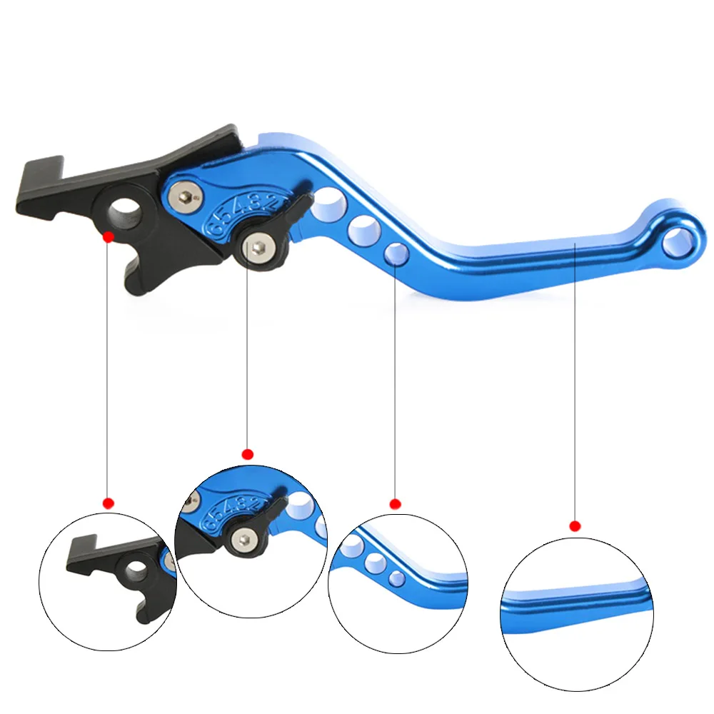 1 пара алюминиевый сплав мотоцикл двойной дисковый тормоз рычаг скутер велосипед модификация рычаг Универсальный - Цвет: Синий