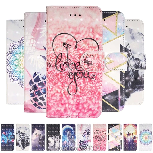 

3D Bling Cartoon Flower Wallet Leather Pouch Case For Iphone X XS MAX XR 8 7 Plus 6 6S Stand TPU ID Card Skin Cover Luxury 1pcs