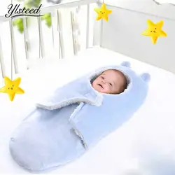 Мягкие Flanel флис детское одеяло пеленать новорожденного Обёрточная бумага детское постельное белье зима получения Одеяло спальный мешок