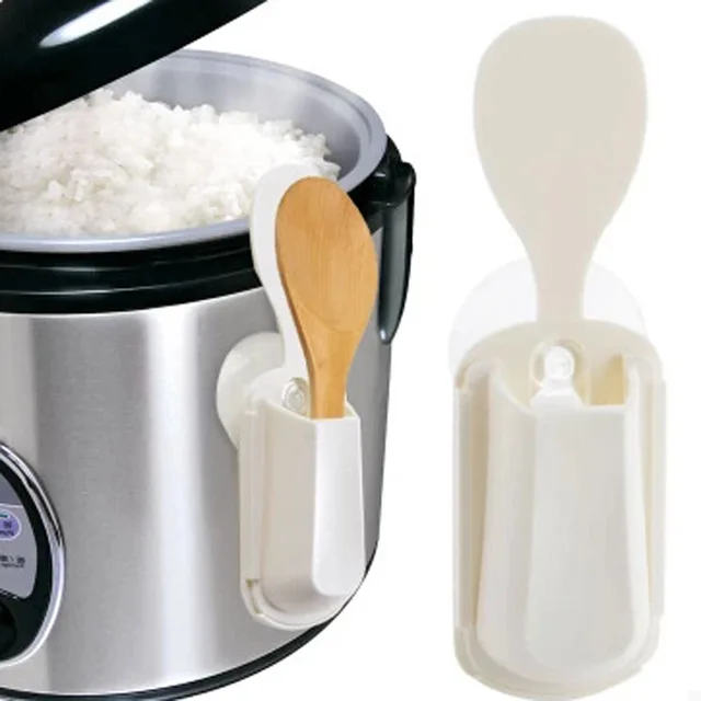Portable Rice Cooker Spoon Holder Kitchen Organizer Tools Rice Spoon