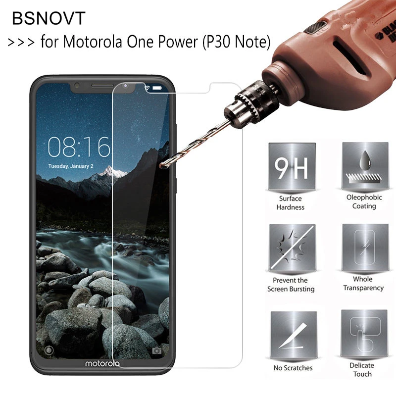 2 шт. Защитное стекло для экрана Motorola Moto One Power закаленное P30 Note с защитой от царапин