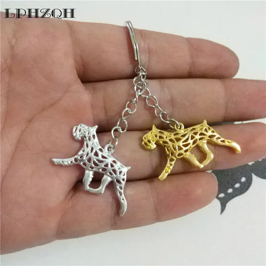 LPHZQH Fashion Trendy Puppy Cute Dog Car Key Chain Schnauzer Women Handbag Pendant Charm Accessories Keyring Jewelery Steampunk | Украшения