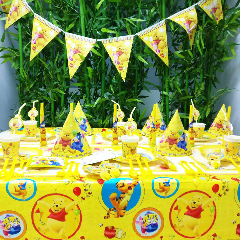 

Bear Movie Baby Birthday Party Decorations Kids Girl And Boy Party Supplies Party Disposable Tableware Set