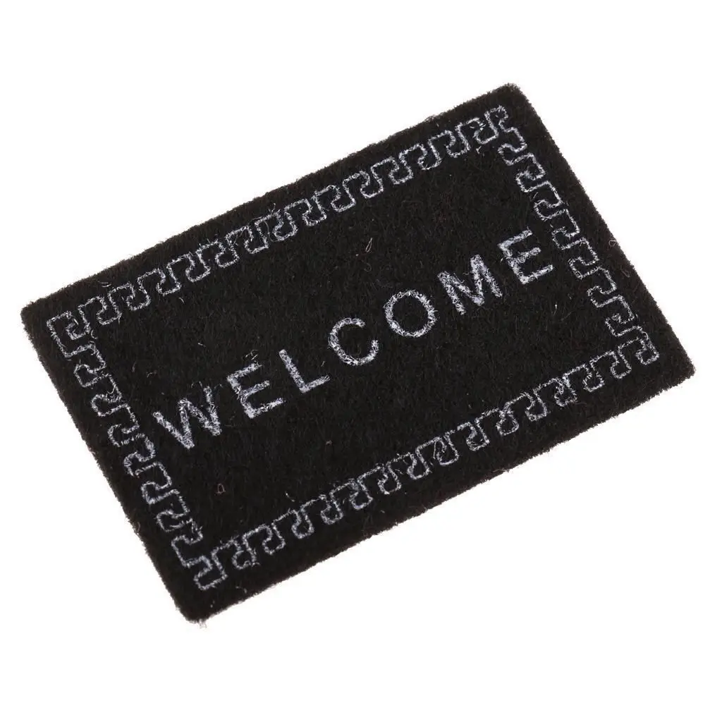 

Best Sale Doll House Miniature carpet WELCOME Mat Dollhouse Accessories Home & Living 1/12 Scale doormats