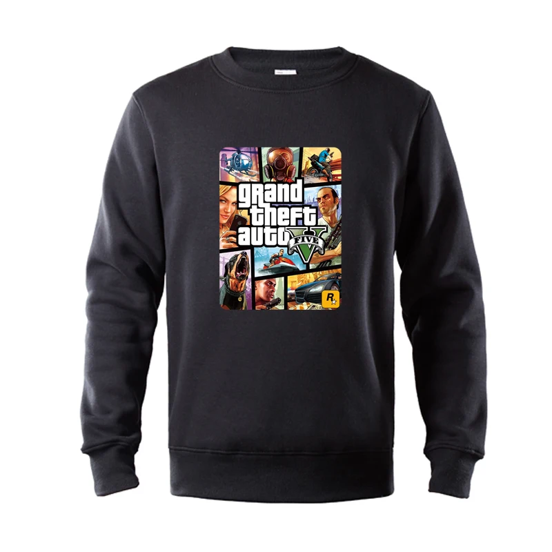 Harajuku толстовки и толстовка мужская мода Gta вице-Город печати пуловер Moleton Masculino с