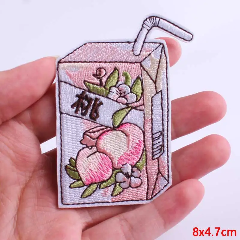 Pulaqi Anime Iron on Patches On Clothes Stickers Bottle Cute Embroidery Patches For Clothing Stripes On Clothes Cat Animal Patch - Цвет: LF-PE4032CT