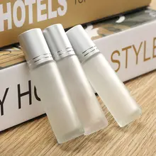 5x10 мл матовое стекло эфирное масло духи бутылки с шариковым дозатором ролл на флаконах Путешествия Косметика ароматерапия контейнеры серебряная крышка
