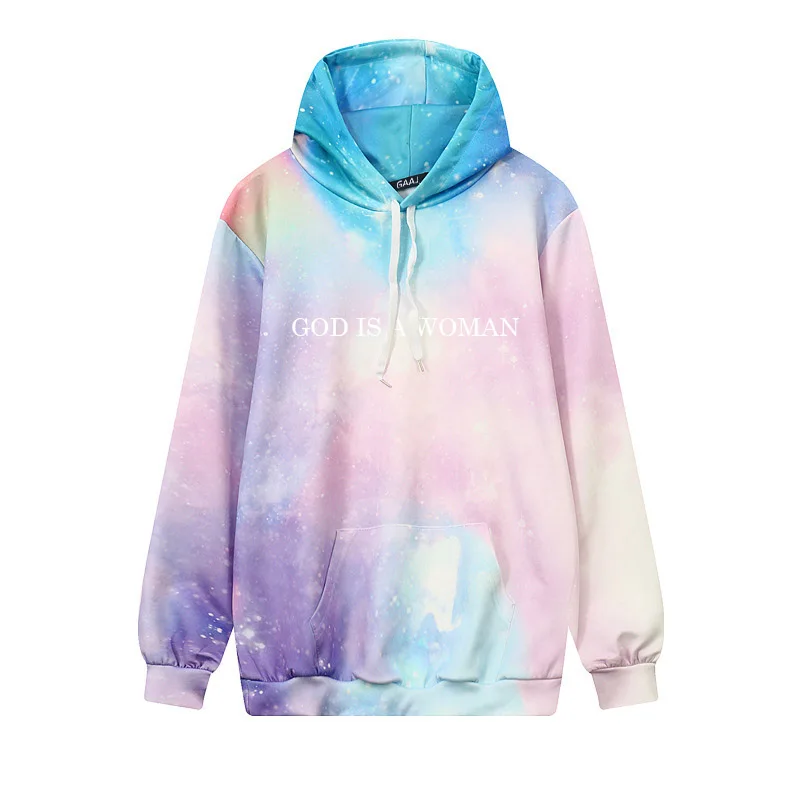

2019 Exclusive 3D Print Hoodie Women "God Is A Woman" Digital Printing Sweatshirt Hoodies Brand Clothing Coats Brand M-L