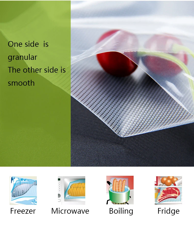 790 5 RollsLot Kitchen Food Vacuum Bag Storage Bags For Vacuum Sealer 12 15 20 25 30cm 500cm