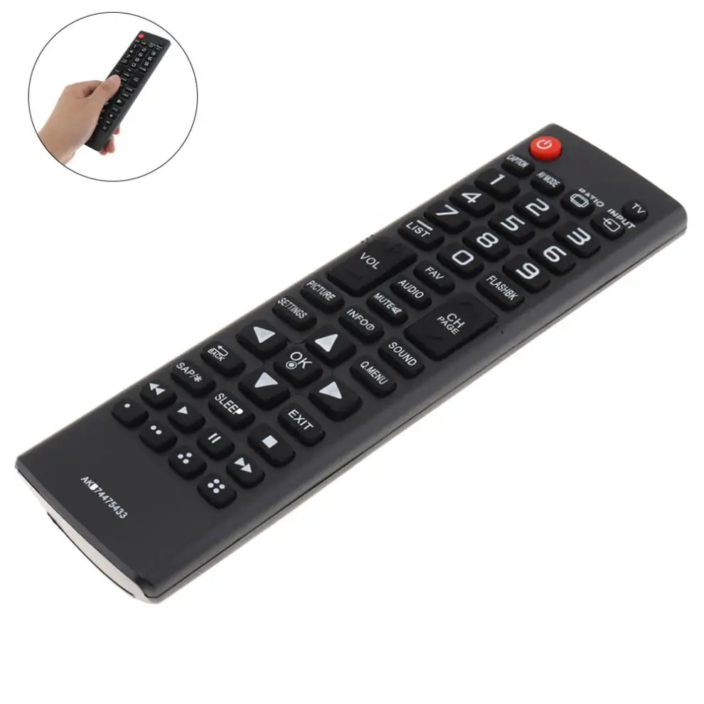 

IR 433MHZ AKB74475433 Replacement TV Remote Control with Long Remote Control Distance Suitable Fit for LG LCD Smart TV 32LF510B