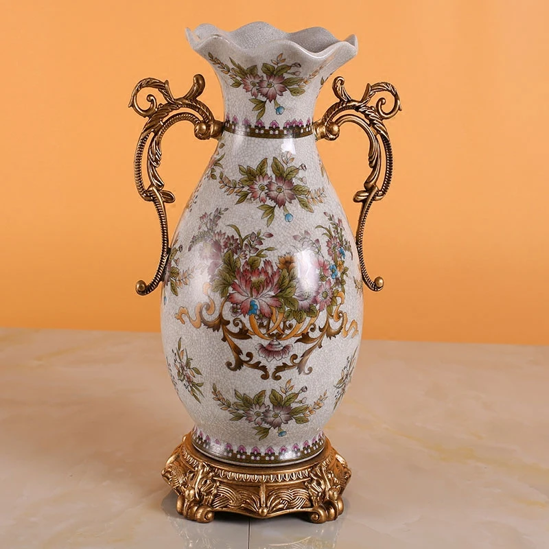 Европейская ваза, украшение для гостиной, керамика, ретро-классика, модные украшения для дома