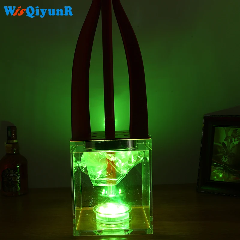 WisQiyunR красивый кальян в стиле песочных часов с LED подсветкой и пультом