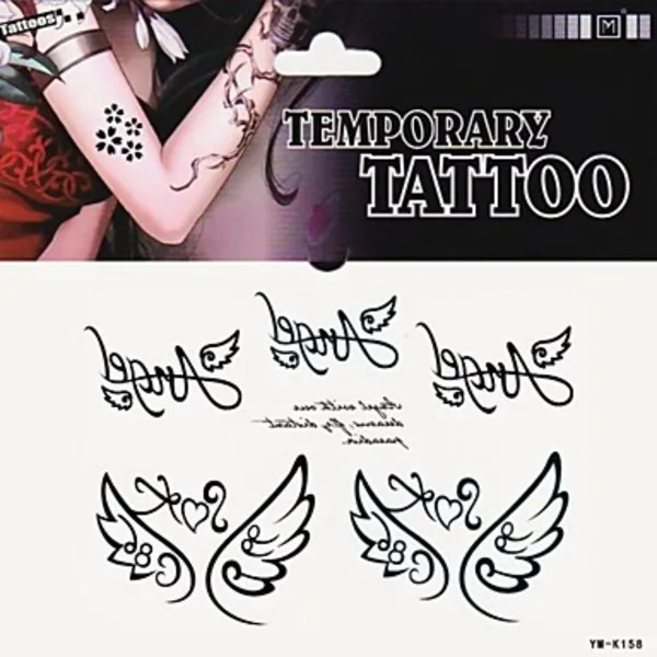keywest 1pc angel wings of love angel letters tattoo stickers keywest 1pc angel wings of love angel letters tattoo stickers