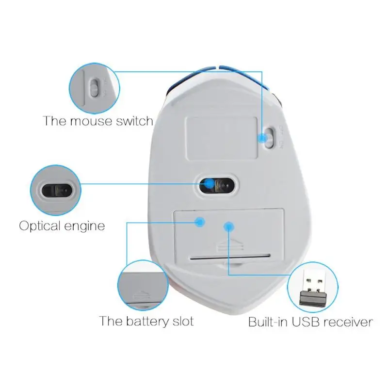 Ультра тонкий USB оптическая беспроводная мышь 2,4G приемник 1600 dpi 3 кнопки мыши для компьютера ПК ноутбука рабочего стола