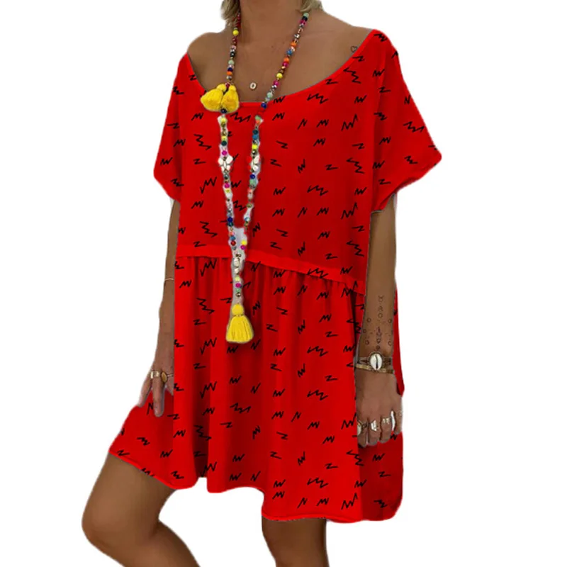 Женское летнее пляжное платье с принтом Boho, модные вечерние свободные сарафаны, повседневные праздничные платья с круглым вырезом