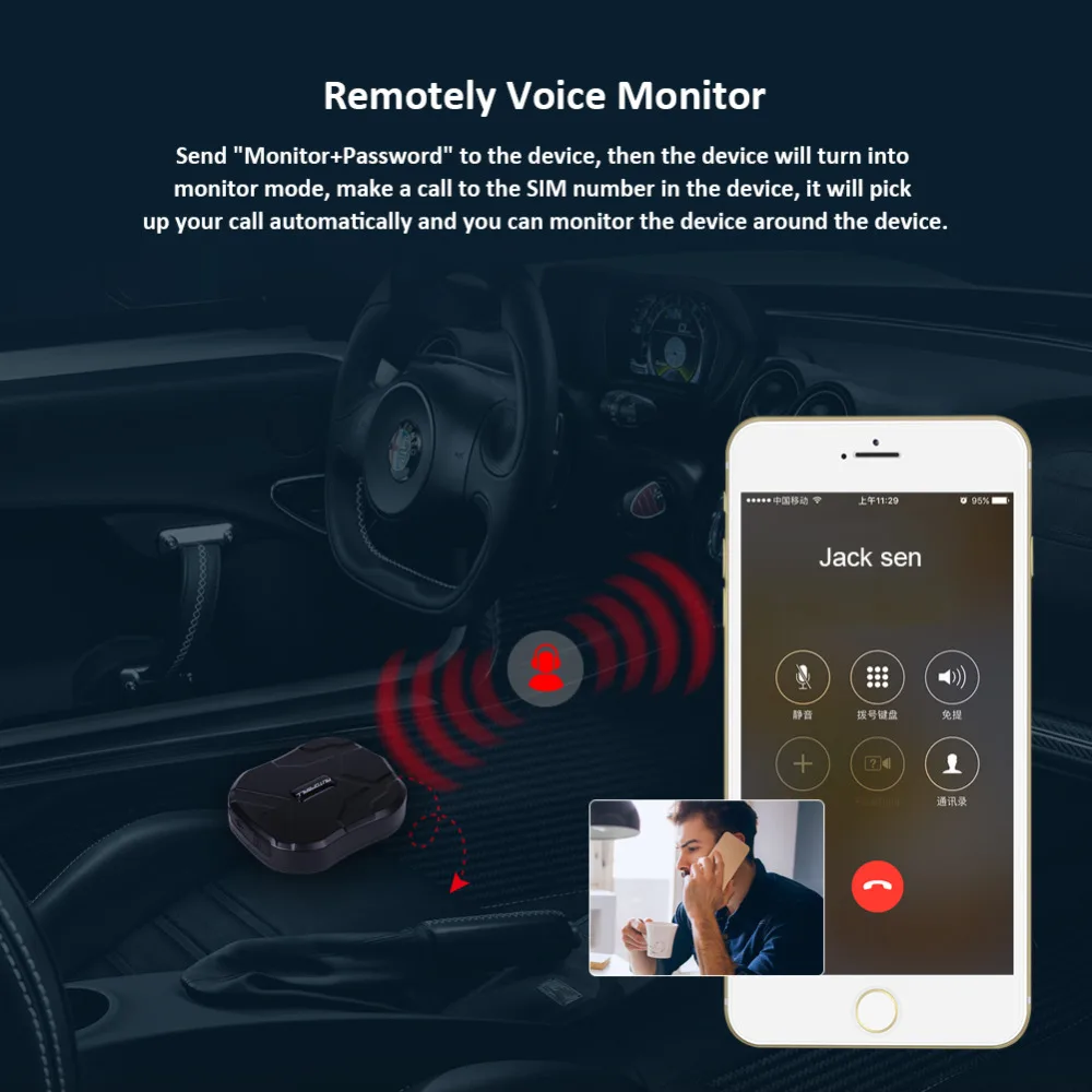 Pаспродажа font b Gps b font трекер для автомобиля font b gps b font локатор TK905 водонепроницаемый магнит в режиме ожидания 90 дней в режиме реального времени LBS позиция пожизненная Б...