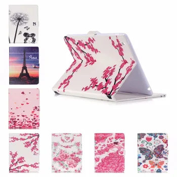 

Tablet Case For Apple iPad 2 iPad 3 iPad 4 Eiffel Tower Dandelion Print PU Leather Stand Case Smart CoverFor Ipad4 3 2