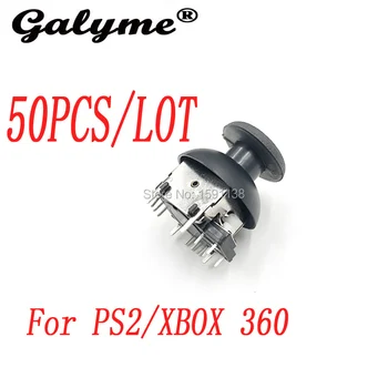 

50pcs/lot Replacement metal 3D joystick cap analog Thumb stick for XBOX 360 controller For PS2 Controller 3D Analog Joystick