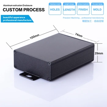 

74*29*100/2.9''x1.14''x2.56''(wxhxl)mm Aluminum Project Box Aluminum Enclosure Case for PCB DIY