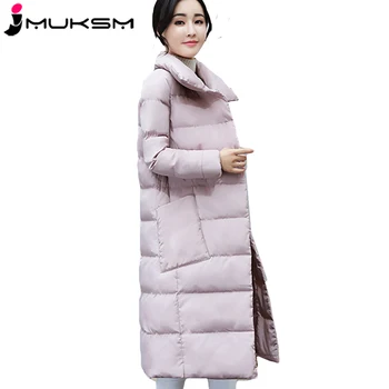 

Women Winter Cotton Parka Style Jackets Coat Long Large size Jacket Female Fashion Thicker Warm Outerwear Jaqueta Feminina J346