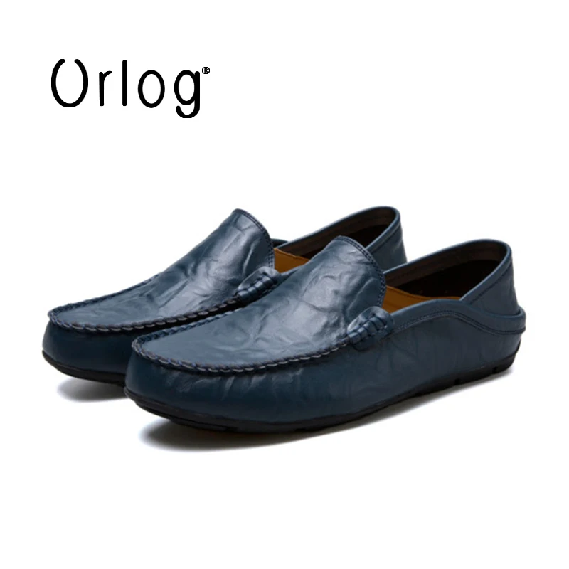 

ORLOG 2019 casual men shoes big size running men shoes leather loafers men shoes brown sneakers