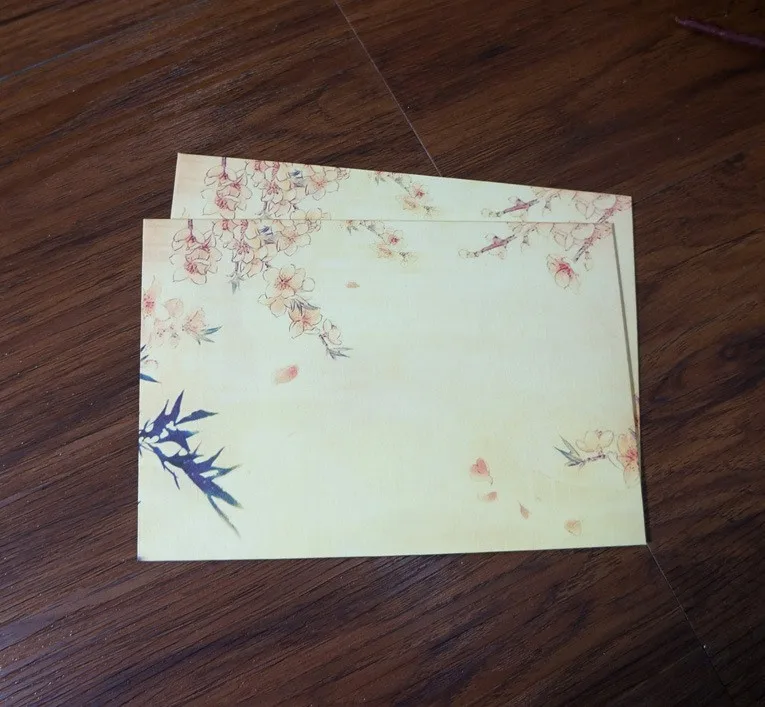 20 штук китайской живописи тушью традиционный Древний Классическая Сакура бамбук Бумага конверты Винтаж подарок конверт коллекции сувенир