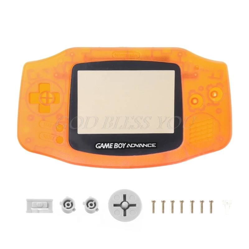 Transparent Full Set Case Cover Frame Repair Parts Kit For Nintendo GameBoy Advance GBA