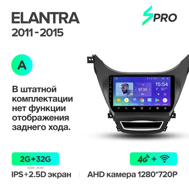 TEYES SPRO автомобильный радио мультимедиа Нет 2 din android видео плеер навигация gps для hyundai Elantra MD 2011 - Цвет: Elantra 5 SPRO 32G A