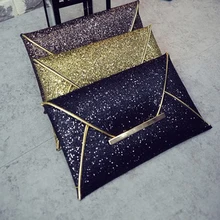 IVI Charming Frauen Abendgesellschaft Taschen Gold Pailletten Hülle Tasche Clutch Umschlag Muster Glänzende Feste Ultradünne