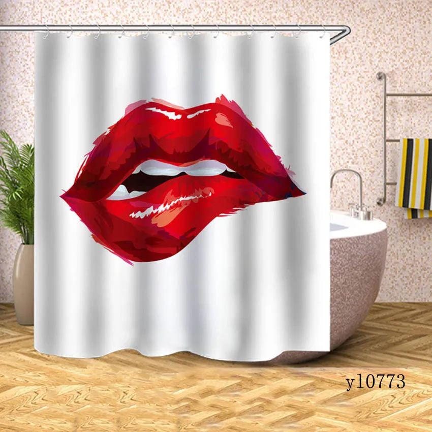 Занавески для душа для влюбленных, красивые водонепроницаемые занавески для ванной, бытовые занавески для ванной, большой широкий купальный чехол, Rideau De Bain - Цвет: Pattern 8