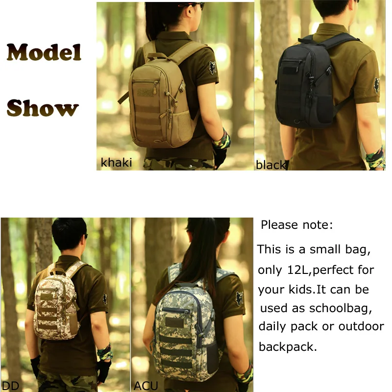 Военный Тактический штурмовой рюкзак, армейский Молл, водонепроницаемая сумка, маленькая сумка, рюкзак для активного отдыха, походов, кемпинга, охоты