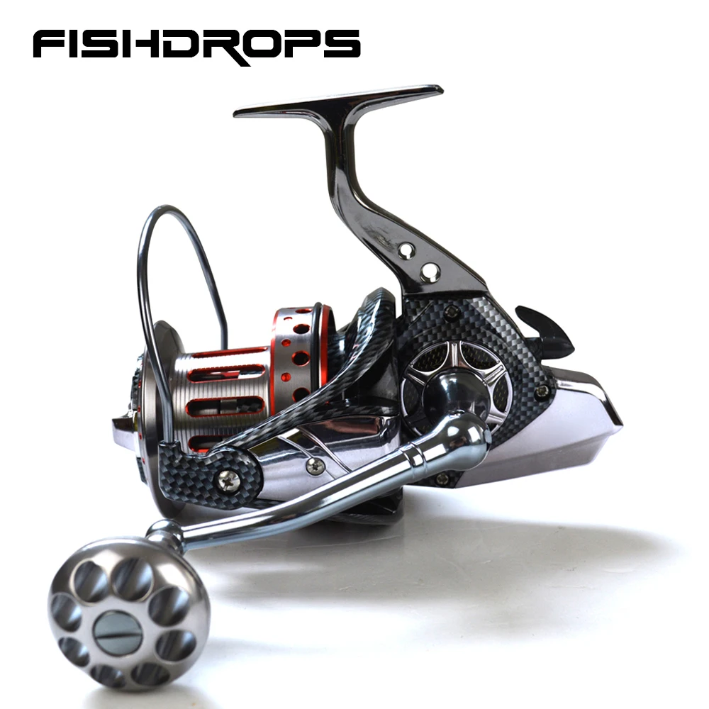 

FISHDROPS Trolling Reel Fishing Spinning Reels Big Saltwater Full Metal Body Long Cast Surf Reel Pesca