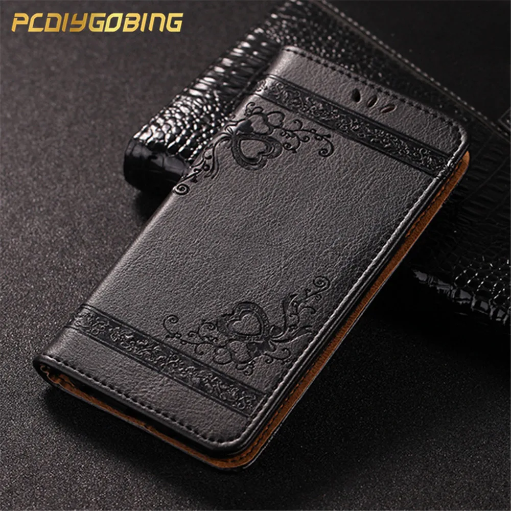 Кожаный чехол с тисненым рисунком для Oukitel C11 Pro крышка Роскошные Чехлы книжки oukitel
