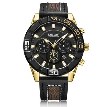 

MEGIR Relogio Masculino Fashion Sport Wrist Watch Men Watch Waterproof Men's Watch Complete Calendar Watches Clock reloj hombre